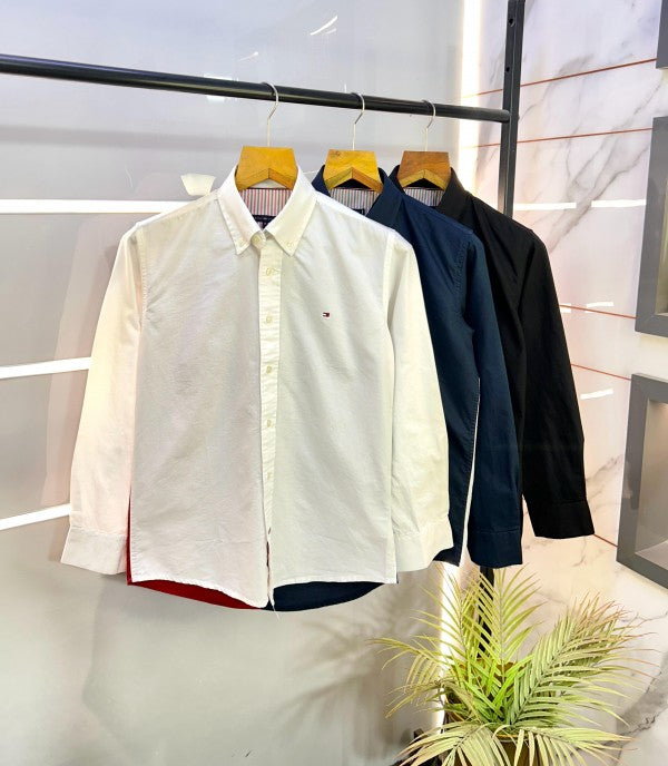 Tommy_Hilfiger White Back Printed Premium Shirts F2535-WH