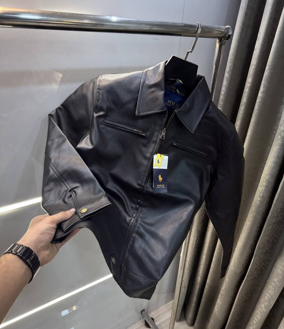 Ralph Lauren Black Premium Imported leather Jacket
