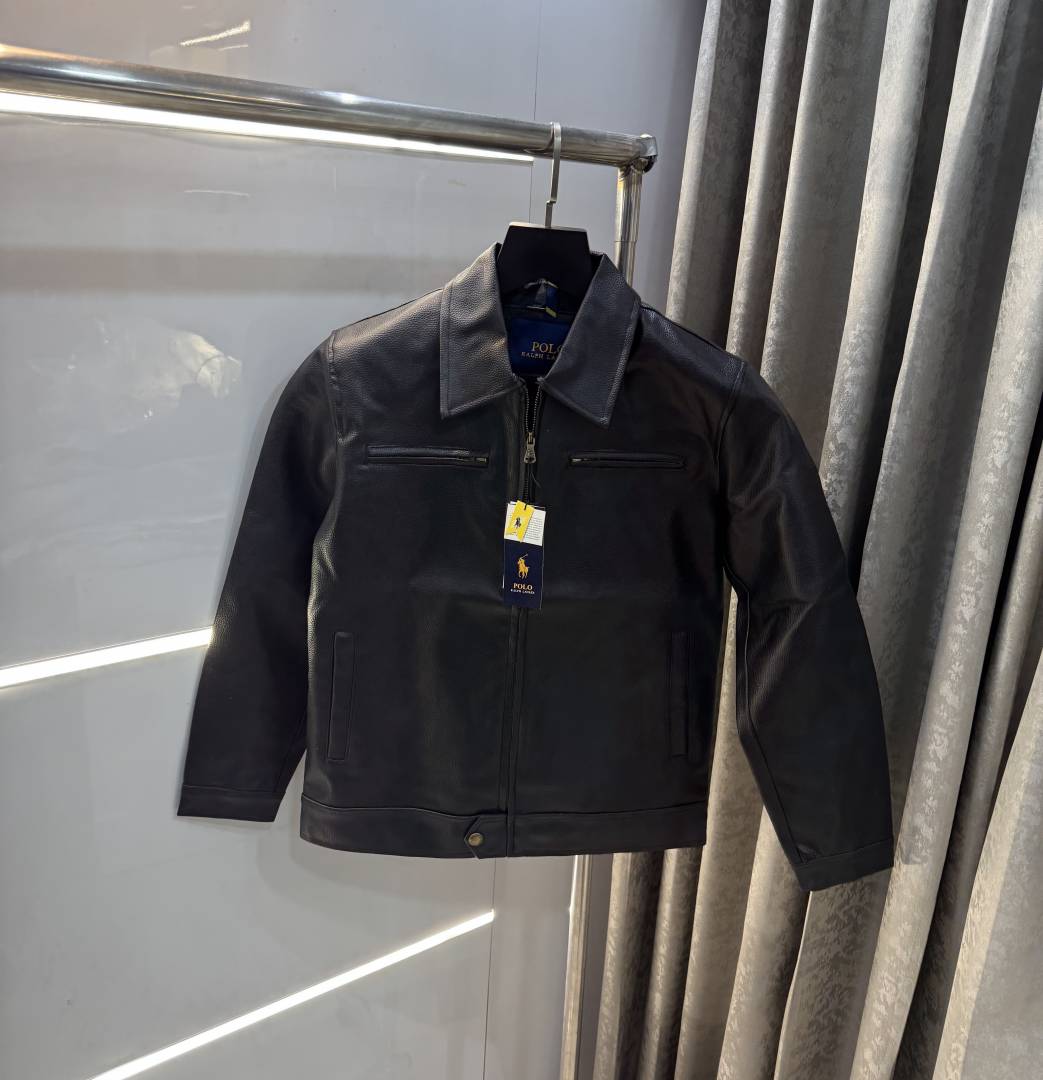 Ralph Lauren Black Premium Imported leather Jacket