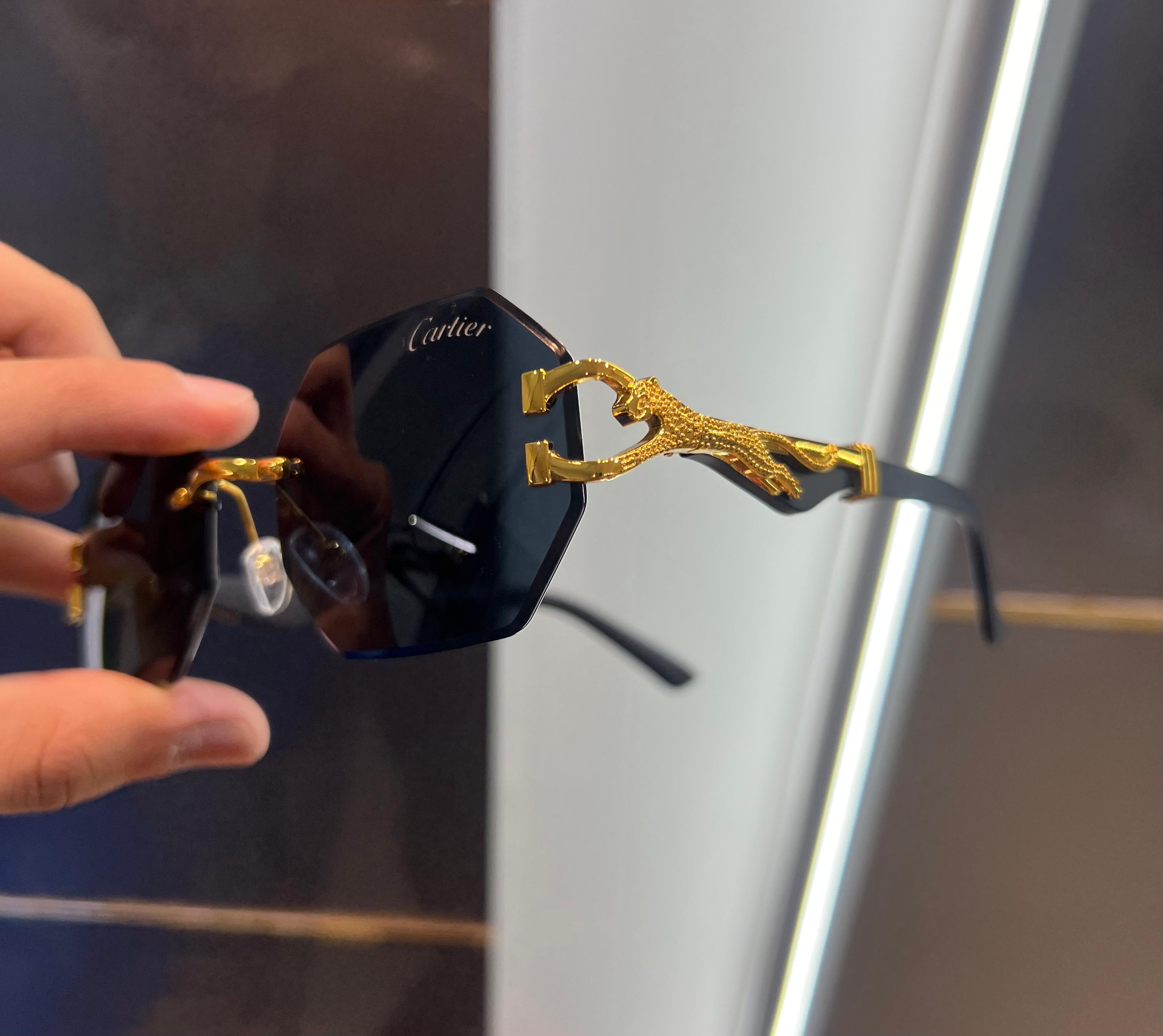 Cartier Jaguar Black Ultimate Luxury Shade With Original Packaging