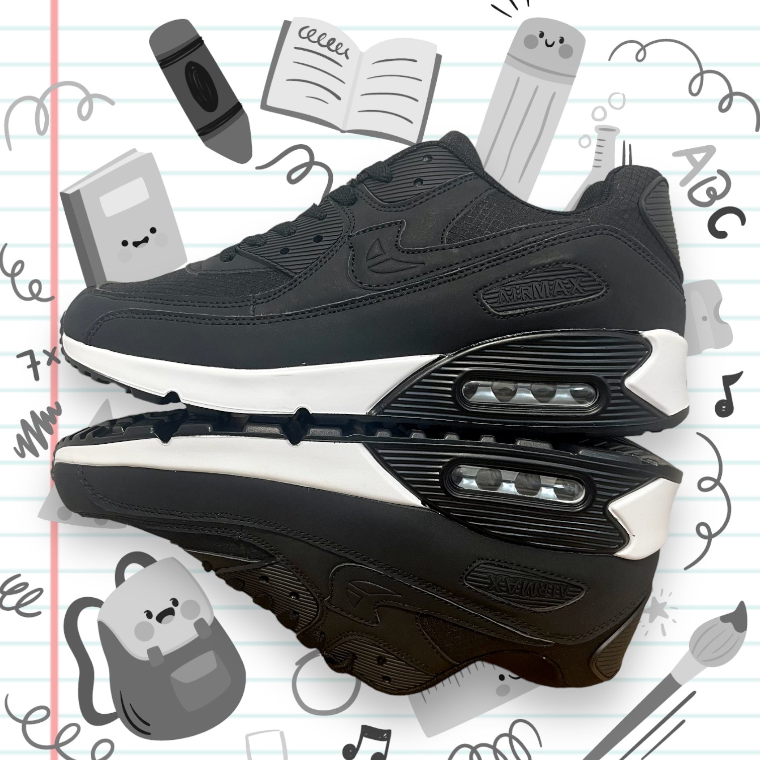 CUBICS Max Air 90 Trainers - Black