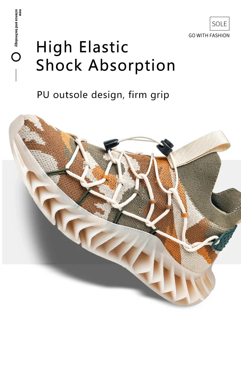 CUBICS Luxury Vortex Pivoted Dynamics Sneakers - Beige