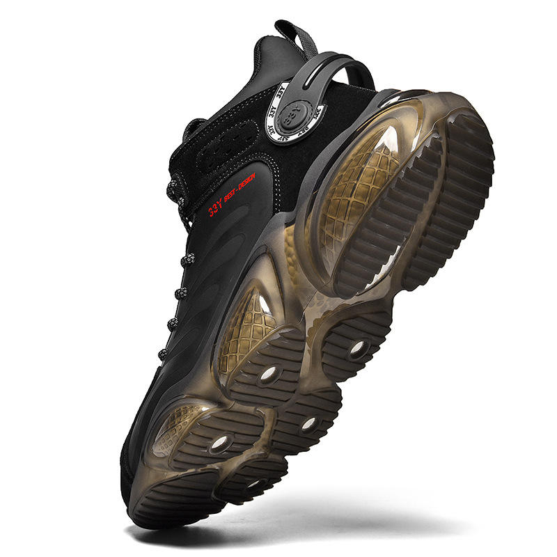 CUBICS Luxury Falcon Chunky High Top Black Sneakers