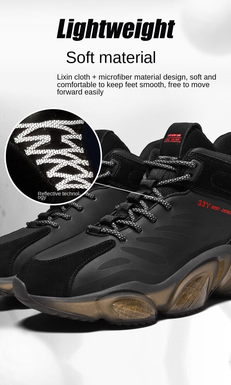 CUBICS Luxury Falcon Chunky High Top Black Sneakers