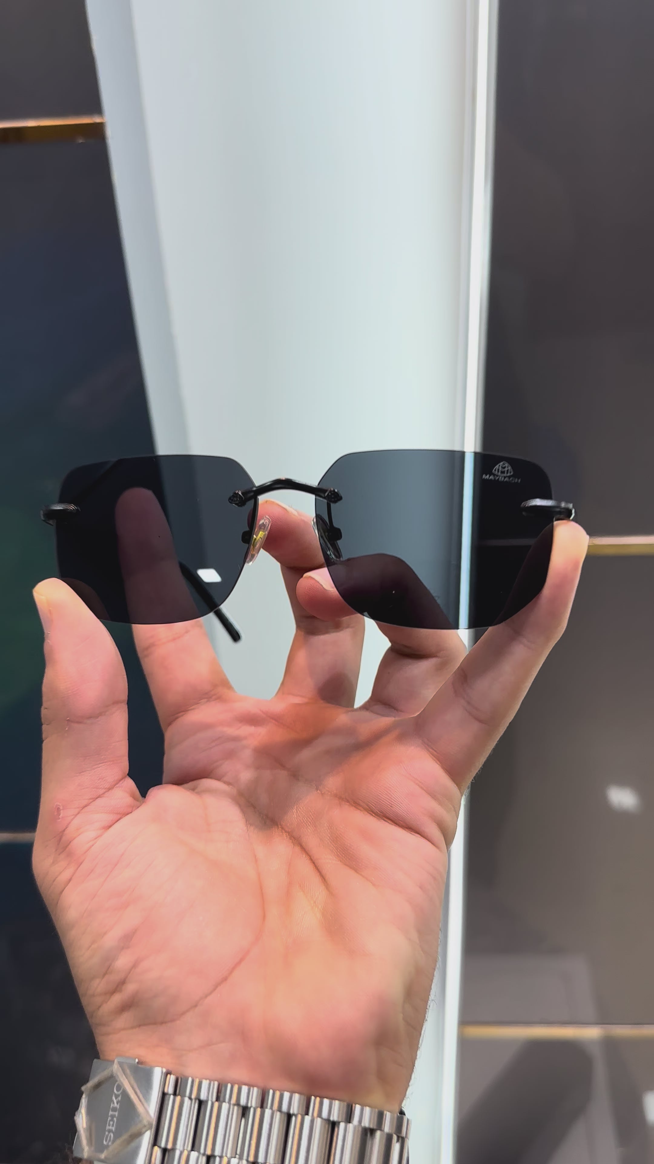 Maybach All Black 8692 Ultimate Luxury Shade With Original Packaging