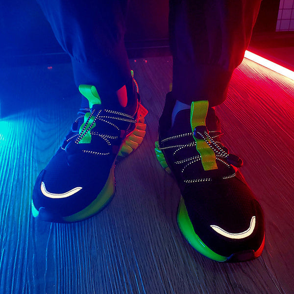 CUBICS Luxury Vortex Pivoted Dynamics Sneakers - Black Blue