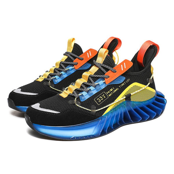 CUBICS Luxury Vortex Pivoted Dynamics Sneakers - Black Blue