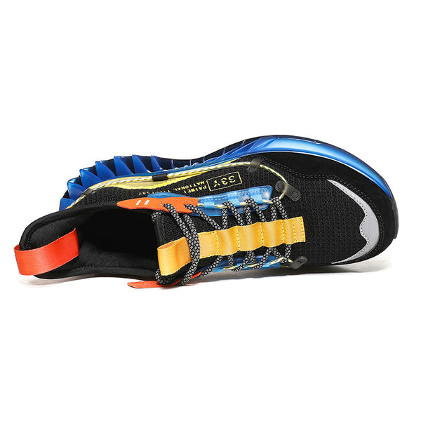 CUBICS Luxury Vortex Pivoted Dynamics Sneakers - Black Blue