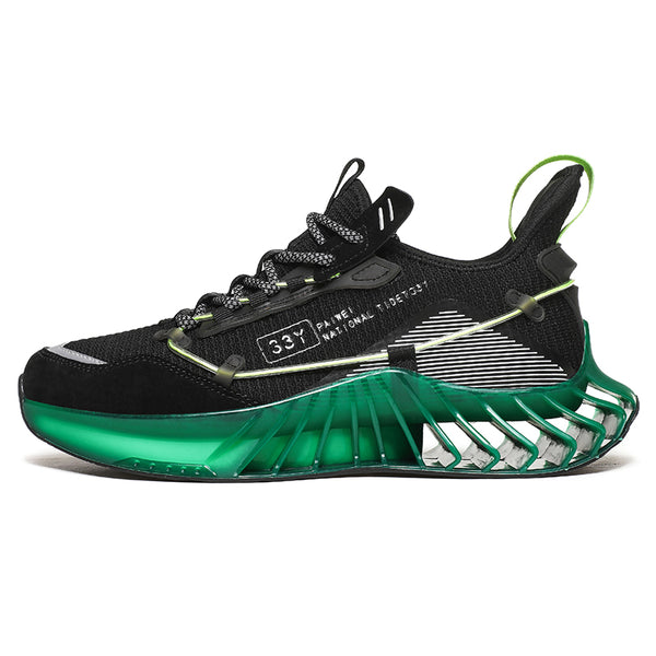 CUBICS Luxury Vortex Pivoted Dynamics Sneakers - Black Green
